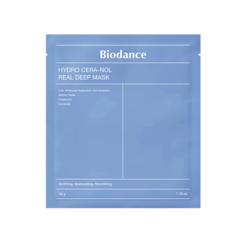 ماسک ورقه‌ای هیالورونیک بایودنس (Biodance Hydro Cera-nol Real Deep Mask) بسته ۴ عددی
