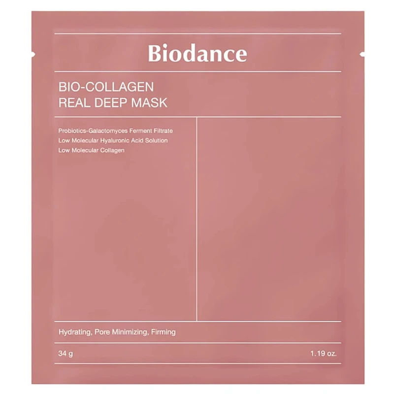 ماسک ورقه‌ای کلاژن بایودنس (Biodance Bio-Collagen Real Deep Mask) بسته ۴ عددی