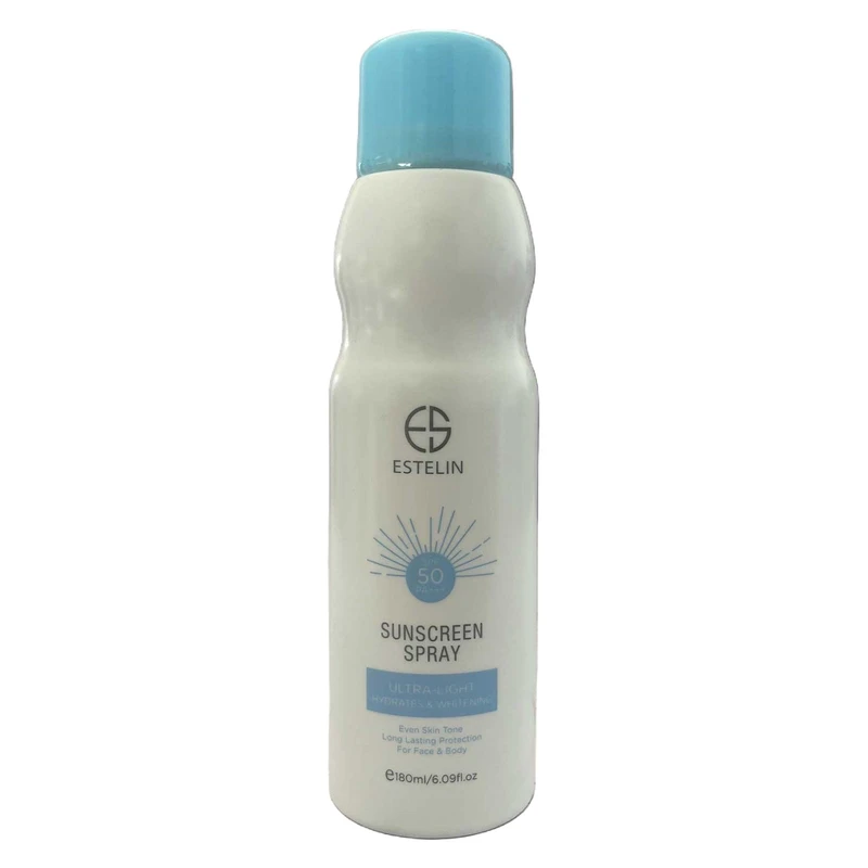 اسپری ضد آفتاب بی رنگ صورت و بدن استیلن SPF50 مدل ULTRA محافظ UVA UVB مناسب برای انواع پوست حجم 180 میلی‌لیتر