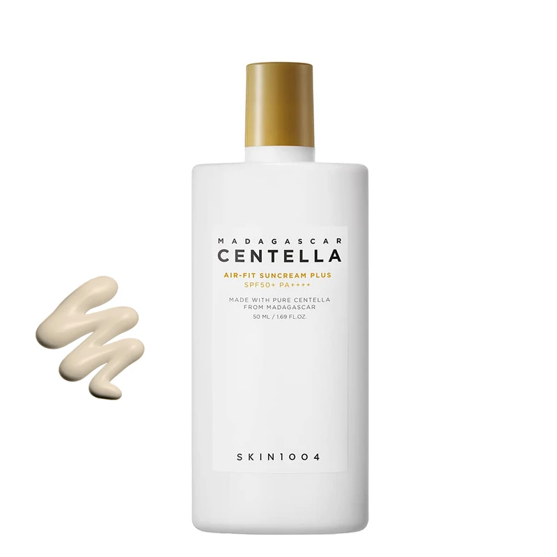 کرم ضد آفتاب رنگی سنتلا ماداگاسکار ایر فیت پلاس اسکین SPF30 PA+++ حجم ۵۰ میلی‌لیتر | SKIN1004